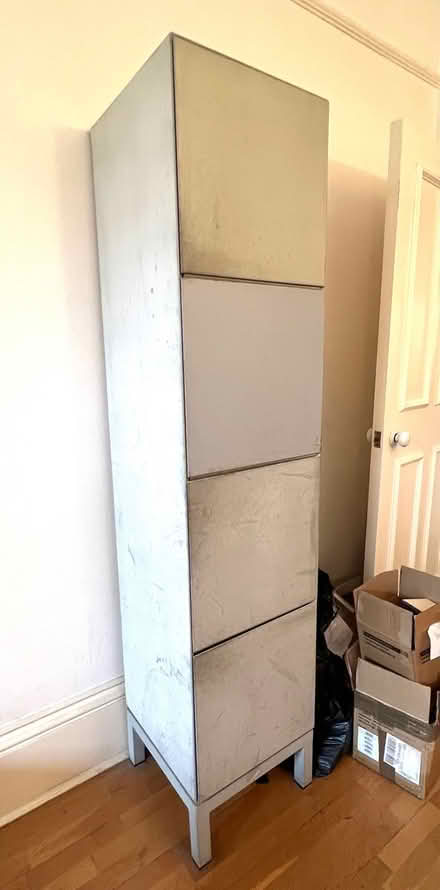 Photo of free Tall grey wooden cabinet (Haverstock hill, NW3) #1