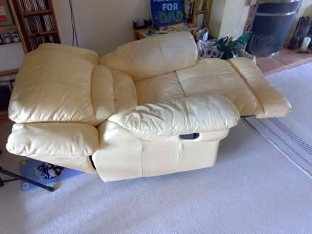 Photo of free Leather reclining sofa and 2 armchairs (Linton CB21) #1