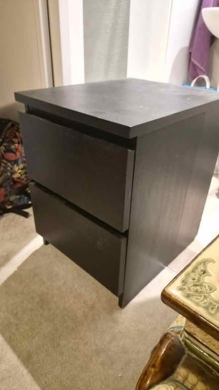Photo of free Black bedside table (BS7) #1