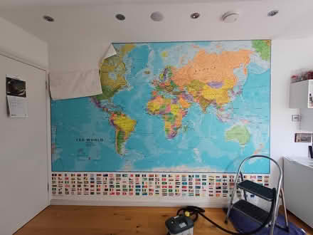 Photo of free world map map wall paper (SW16) #2