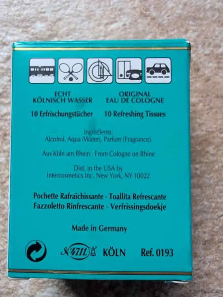 Photo of free Eau de Cologne Tissues (Worcester WR5) #2