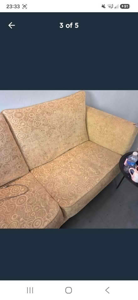 Photo of free 4 Seater cream beige sofa large (Kings park G73) #3