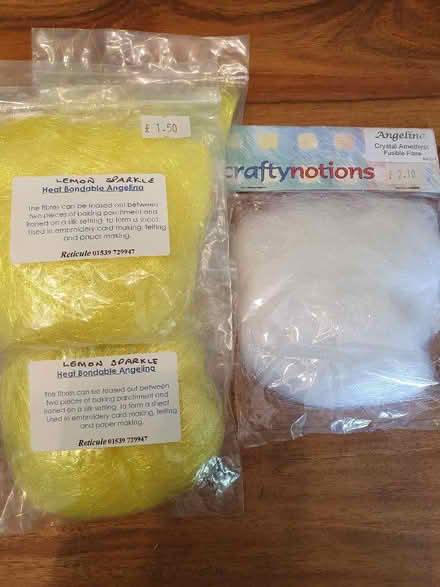 Photo of free Angelina Fusible Fibre - 2 yellow, 1 white (Hungerford RG17) #1