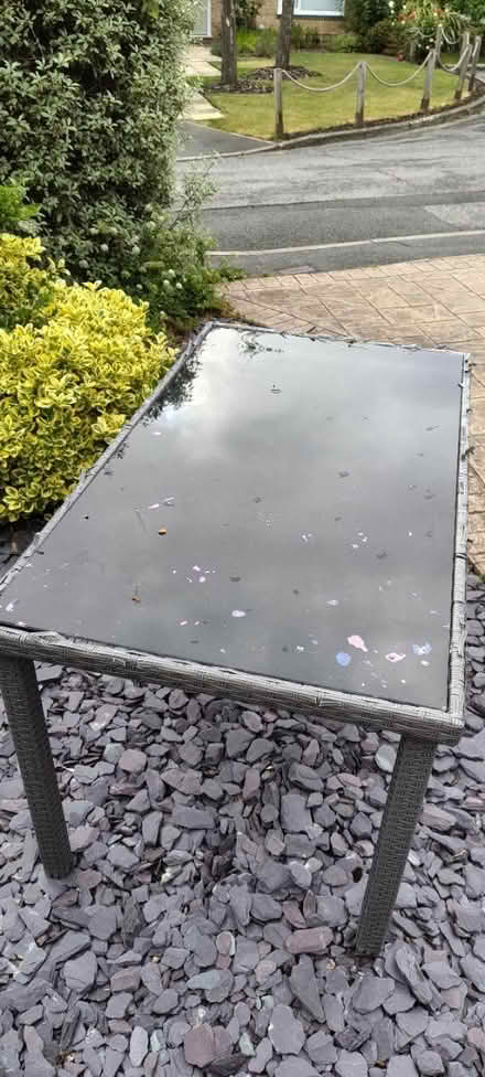 Photo of free Garden table with glass top (RG12 South Hill) #1