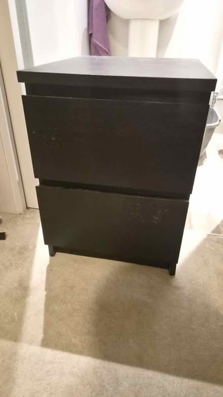 Photo of free Black bedside table (BS7) #2