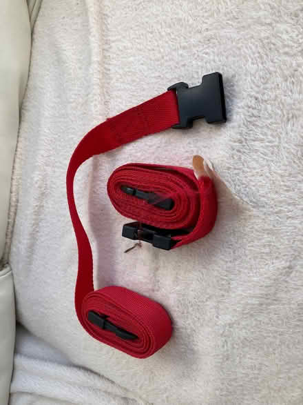Photo of free Two red luggage straps (Rothley LE7) #1