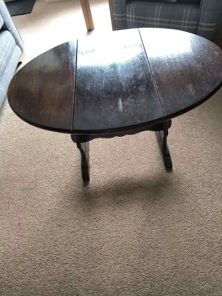 Photo of free Small dark wood side table (Sidford EX10) #2