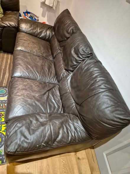 Photo of free 3 seater genuine leather sofa (Whitton TW2) #2