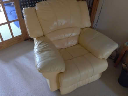 Photo of free Leather reclining sofa and 2 armchairs (Linton CB21) #4