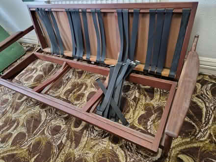 Photo of free Old solid sofa bed in need of strap replacement (Ealing W5) #2