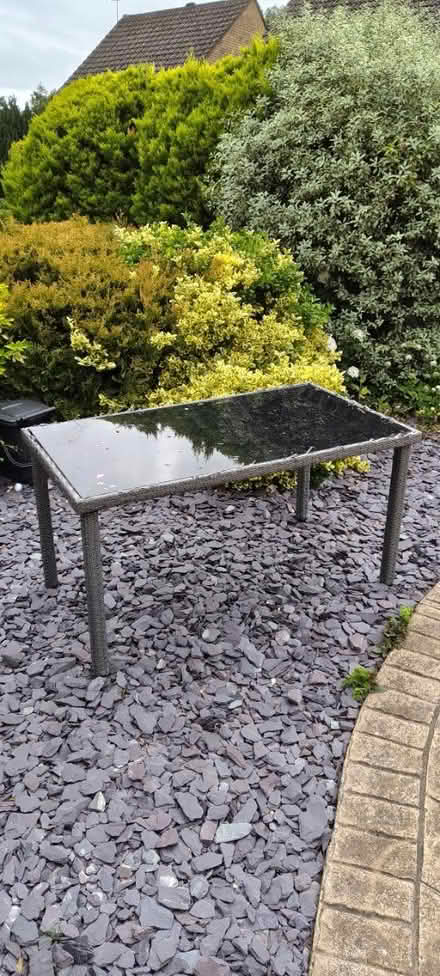 Photo of free Garden table with glass top (RG12 South Hill) #3