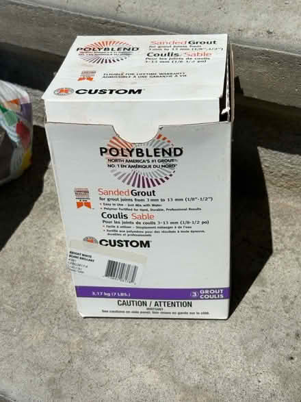 Photo of free White Sanded Grout (Prince of Wales at Meadowlands) #1