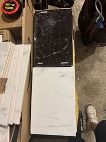 Photo of free Black and white marble style tiles for the bathroom NEW (Winter's Bridge KT7) #1