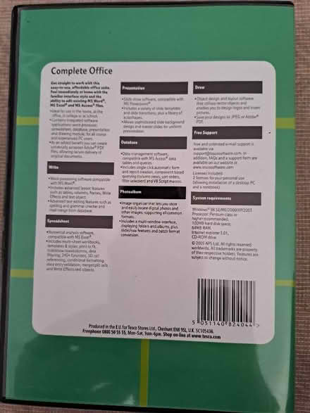 Photo of free TESCO Complete Office PC/CD Rom (Harefield SO19) #3
