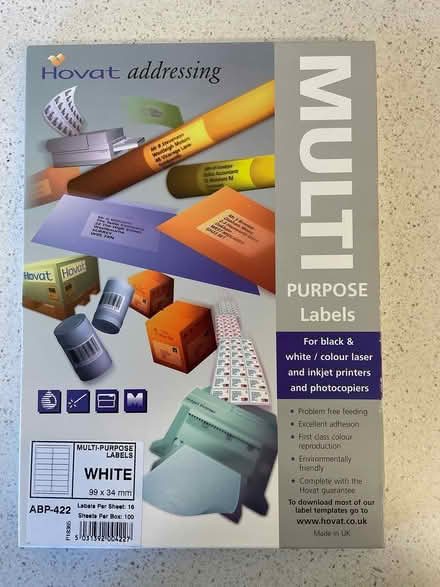 Photo of free Pack of address labels (Duston) #1