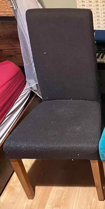 Photo of free 3 brow fabric dining chairs (Walton-on-Thames KT12) #1