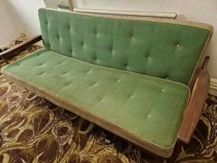 Photo of free Old solid sofa bed in need of strap replacement (Ealing W5) #1