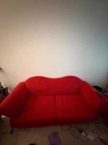 Photo of free red couch set sofa and 2x armchairs (South Melbourne) #3