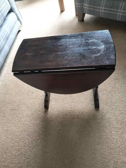 Photo of free Small dark wood side table (Sidford EX10) #1