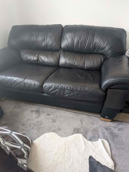 Photo of free Leather sofa (Cranford TW5) #1