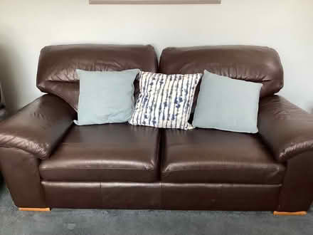 Photo of free Large 2 seater leather sofa (Rayleigh SS6) #1