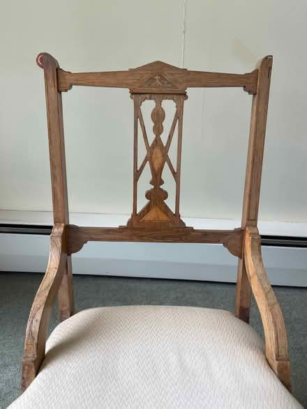 Photo of free Mismatched pair antique little low chairs (Bosham PO18) #3