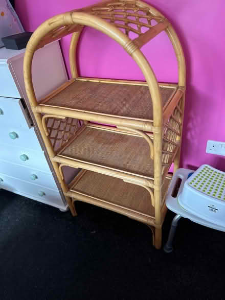 Photo of free Wicker type shelving stand (Yaxley PE7) #1