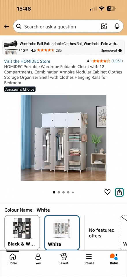 Photo of free Cloth storage cabinet (Ws1 1HR) #1