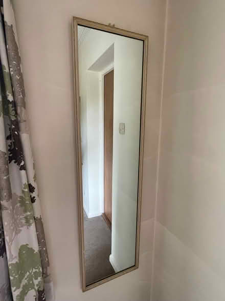 Photo of free Long mirror, cream with gold decoration on frame (Bosham PO18) #1