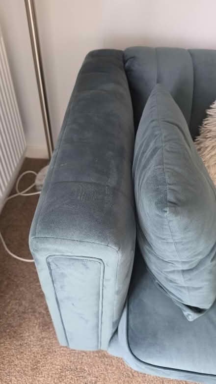 Photo of free 3 seater velvet sofa (Market Bosworth CV13) #2