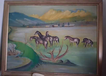 Photo of free Old painting on hardboard 1950s- 1960s (Moor Side HX2) #1
