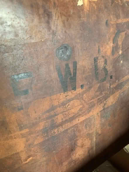 Photo of free Old leather suite case with initials (Ravenstonedale CA17) #2