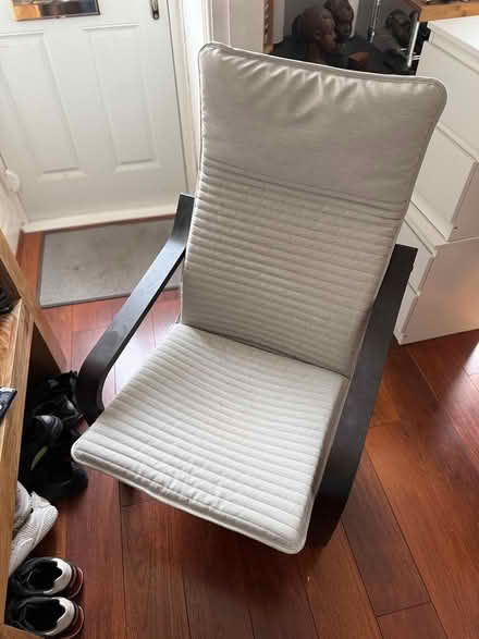Photo of free Ikea POÄNG chair, black & beige (Earlswood, Redhill, RH1) #1