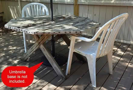 Photo of free All-wood patio table (SW Waterfront) #3
