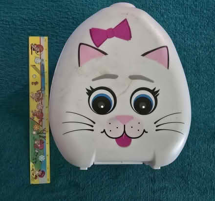 Photo of free My Carry Potty - white cat pink bow (West 7th) #2