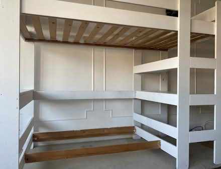 Photo of free Bunk bed - wooden, white (NW10) #1