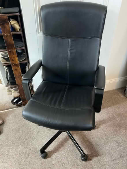 Photo of free Leather office chair (NW3) #1