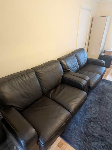 Photo of free 2 x leather sofas (Dublin 15) #2