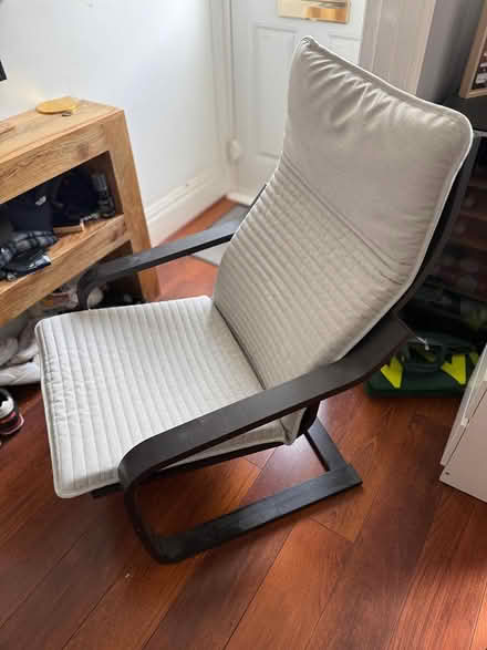 Photo of free Ikea POÄNG chair, black & beige (Earlswood, Redhill, RH1) #2