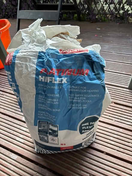 Photo of free 1/4 bag tile adhesive (Santry) #1