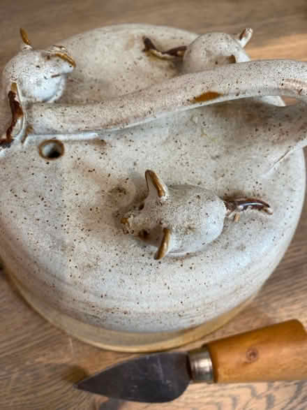 Photo of free Pottery Cheese dish & knife (St Albans AL3) #1