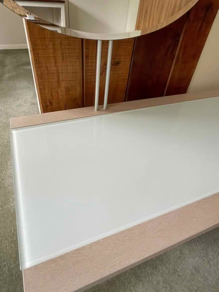 Photo of free Modern glass topped dressing table with mirror (Bosham PO18) #3