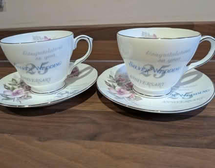 Photo of free Duchess Silver Wedding Cups and Saucers (Trowbridge BA14) #1