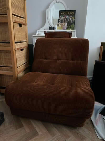 Photo of free Corduroy single sofa chair (Epsom KT18) #1