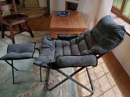Photo of free Kids' padded camping chair with stool (Chalvington BN27) #1