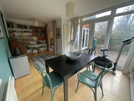 Photo of free Black wooden dining table (Ealing W5) #1