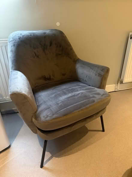 Photo of free Velvet armchair (Battersea SW11) #1