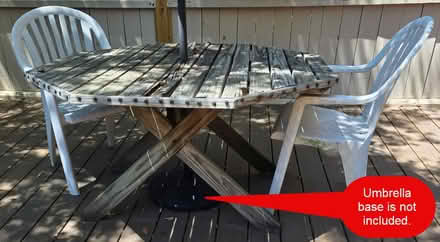 Photo of free All-wood patio table (SW Waterfront) #2