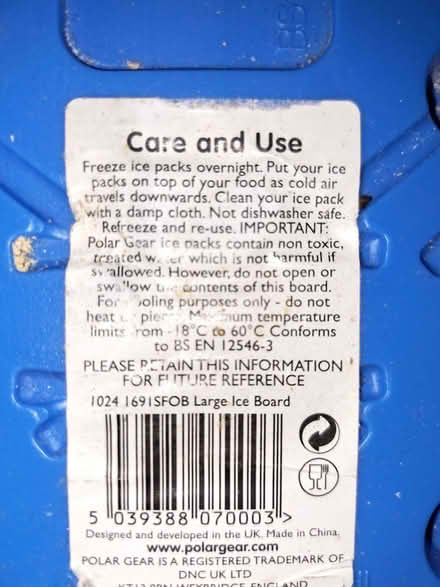 Photo of free Reusable freezer blocks ("Polar bear" make) (Battle RG30) #1