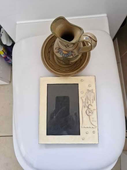 Photo of free Little pottery jug & Mr&Mrs frame (Shrewsbury) #1